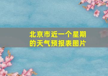 北京市近一个星期的天气预报表图片