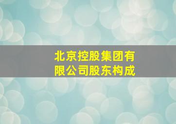 北京控股集团有限公司股东构成