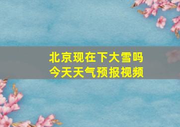 北京现在下大雪吗今天天气预报视频