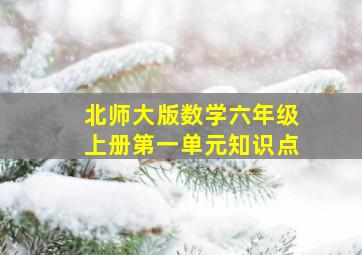 北师大版数学六年级上册第一单元知识点