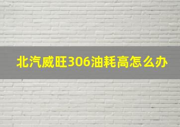 北汽威旺306油耗高怎么办