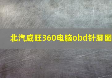 北汽威旺360电脑obd针脚图