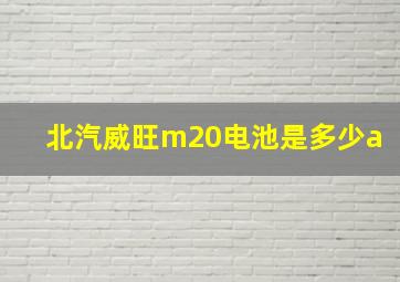 北汽威旺m20电池是多少a