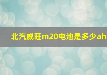 北汽威旺m20电池是多少ah