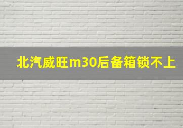 北汽威旺m30后备箱锁不上