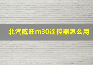 北汽威旺m30遥控器怎么用