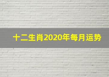 十二生肖2020年每月运势