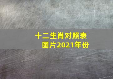 十二生肖对照表图片2021年份