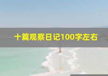 十篇观察日记100字左右