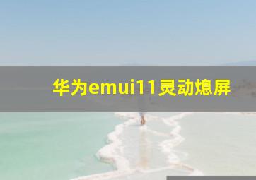 华为emui11灵动熄屏