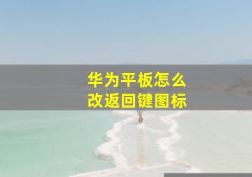 华为平板怎么改返回键图标