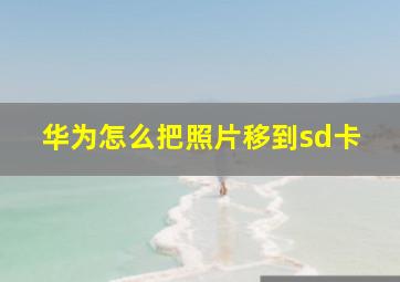 华为怎么把照片移到sd卡