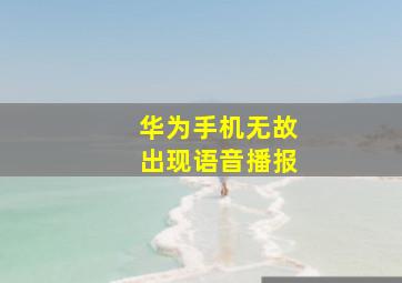 华为手机无故出现语音播报