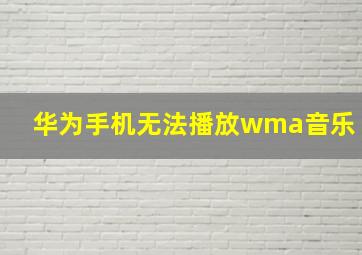 华为手机无法播放wma音乐