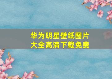 华为明星壁纸图片大全高清下载免费