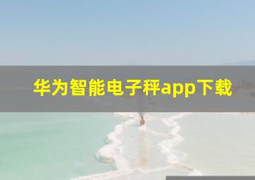 华为智能电子秤app下载