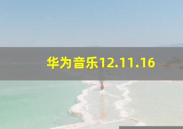 华为音乐12.11.16