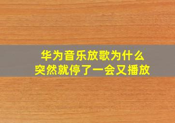 华为音乐放歌为什么突然就停了一会又播放