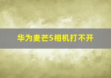 华为麦芒5相机打不开