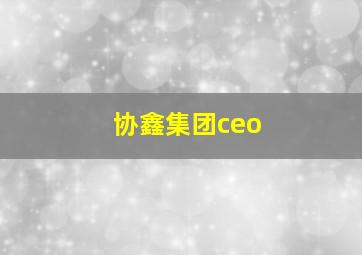 协鑫集团ceo