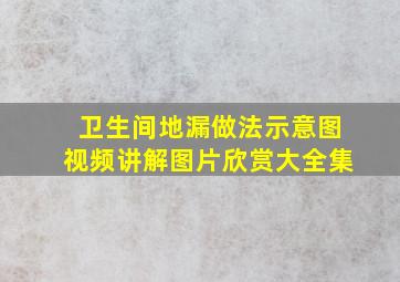 卫生间地漏做法示意图视频讲解图片欣赏大全集