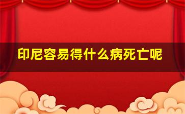 印尼容易得什么病死亡呢