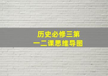 历史必修三第一二课思维导图