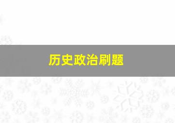 历史政治刷题