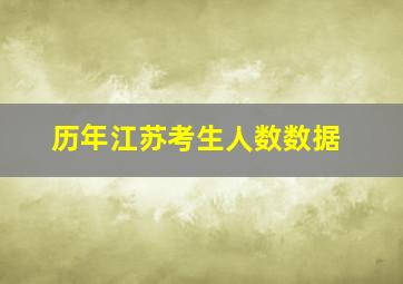 历年江苏考生人数数据