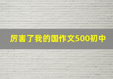 厉害了我的国作文500初中