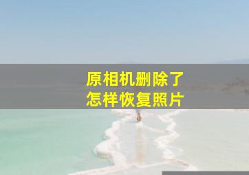 原相机删除了怎样恢复照片