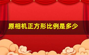 原相机正方形比例是多少