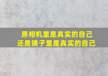 原相机里是真实的自己还是镜子里是真实的自己