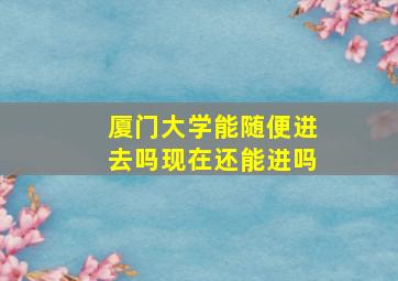 厦门大学能随便进去吗现在还能进吗