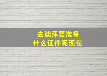 去迪拜要准备什么证件呢现在