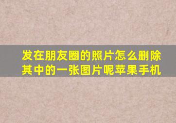 发在朋友圈的照片怎么删除其中的一张图片呢苹果手机