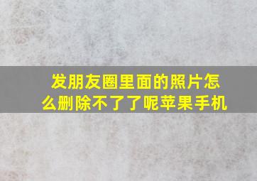 发朋友圈里面的照片怎么删除不了了呢苹果手机