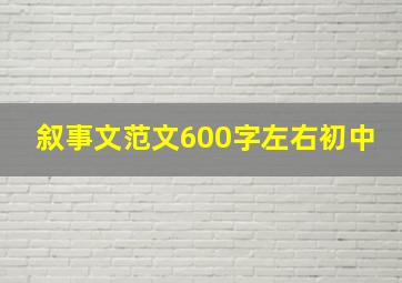 叙事文范文600字左右初中