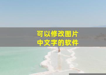 可以修改图片中文字的软件