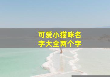 可爱小猫咪名字大全两个字