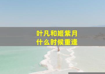 叶凡和姬紫月什么时候重逢