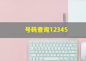 号码查询12345