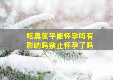 吃奥氮平能怀孕吗有影响吗禁止怀孕了吗