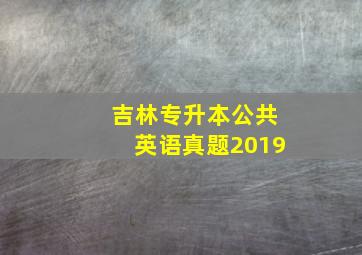 吉林专升本公共英语真题2019