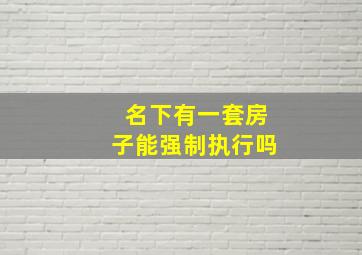 名下有一套房子能强制执行吗