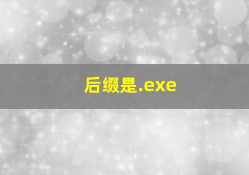 后缀是.exe