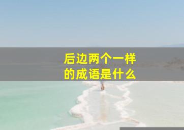 后边两个一样的成语是什么