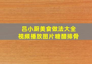 吕小厨美食做法大全视频播放图片糖醋排骨