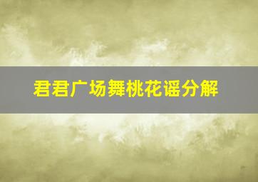 君君广场舞桃花谣分解