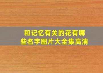 和记忆有关的花有哪些名字图片大全集高清